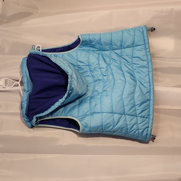 Aviva Hooded Vest Azure Blue Size Medium - Picture 3 of 6